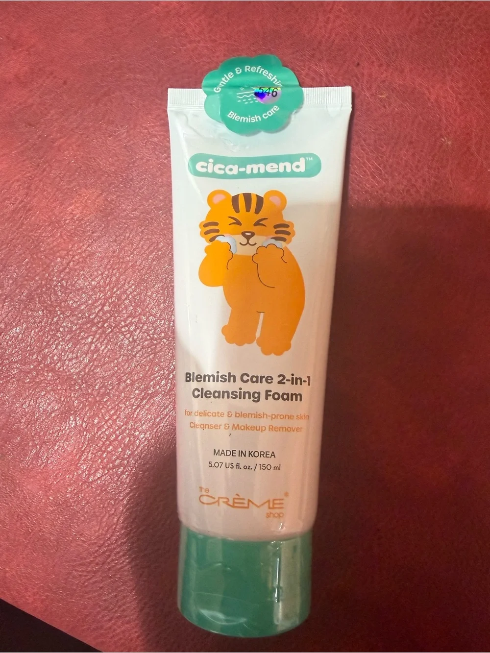 The Crème Shop cica-mend 2-in-1 Cleansing Foam Cica + Salicylic 5.07 fl oz